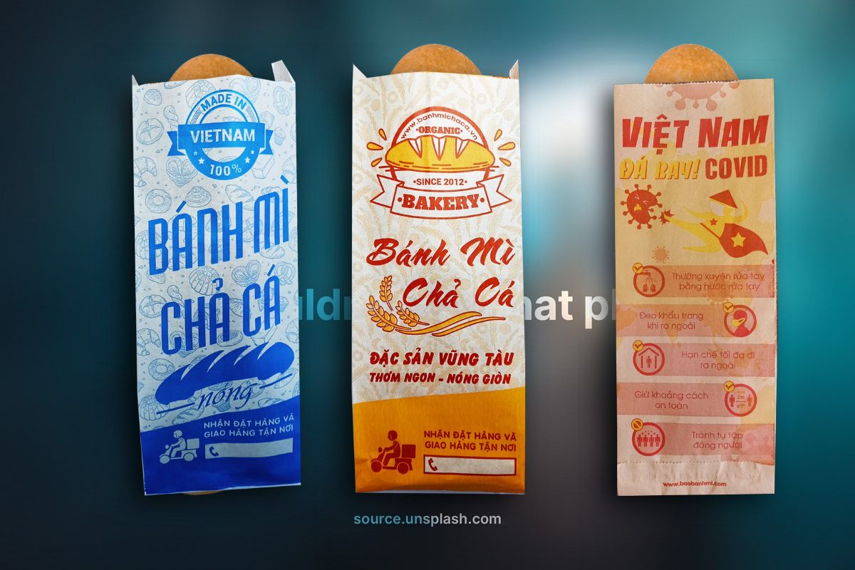 In 30000 bao bánh mì ở Bình Định (mã tbm_217) giấy thực phẩm thiết kế đẹp