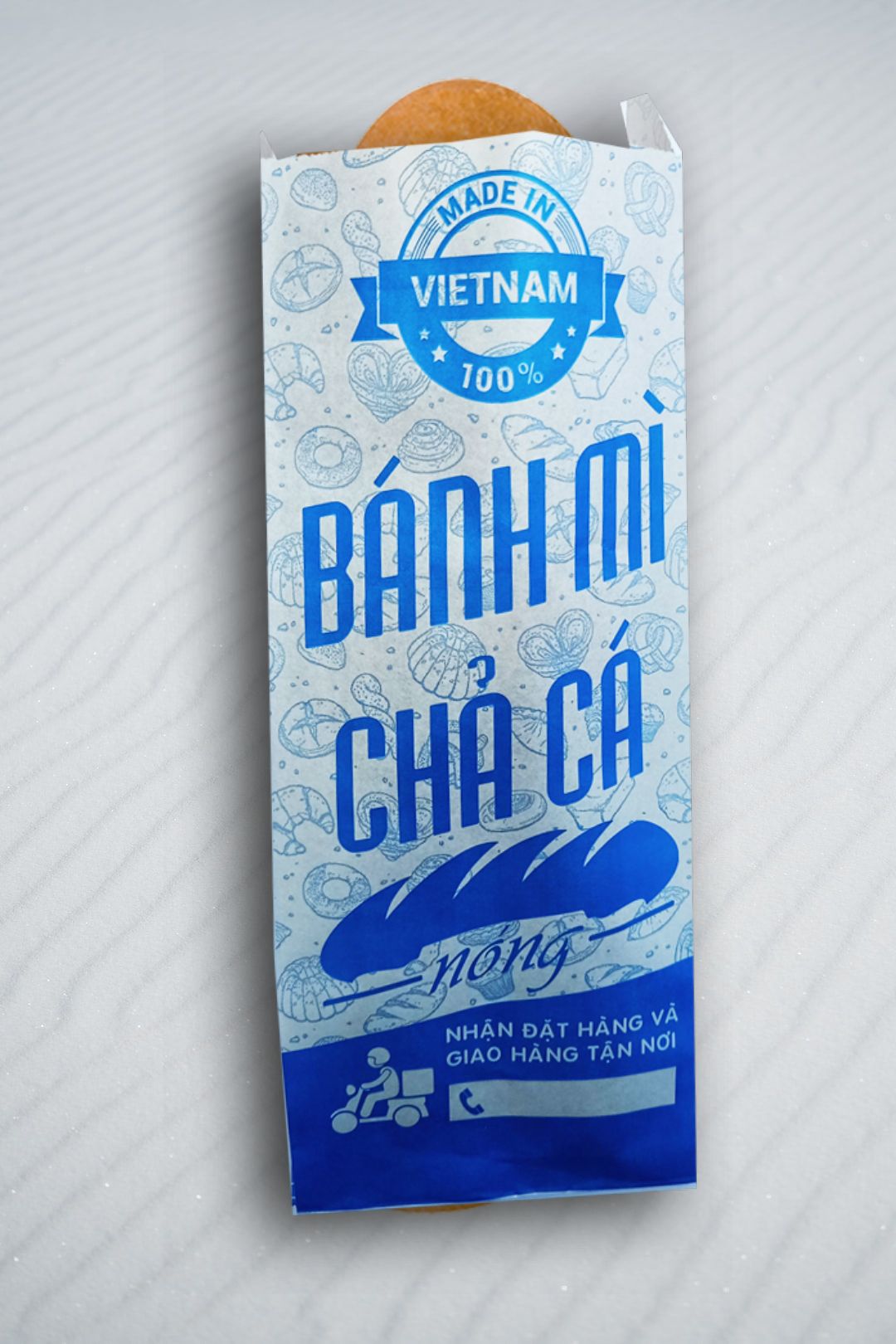 In 30000 bao bánh mì ở Bình Định (mã tbm_217) giấy thực phẩm thiết kế đẹp