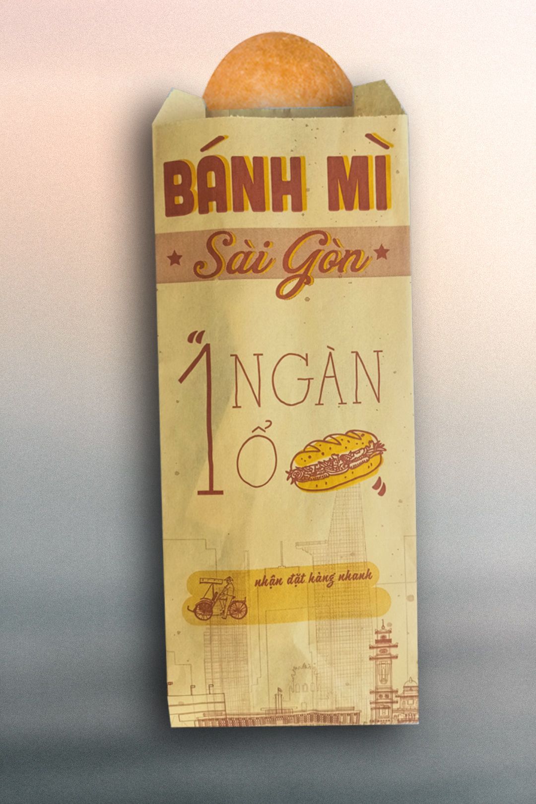 In 10000 túi đựng bánh mì tại Bình Định (mã tbm_1120) giấy Kraft giá cạnh tranh