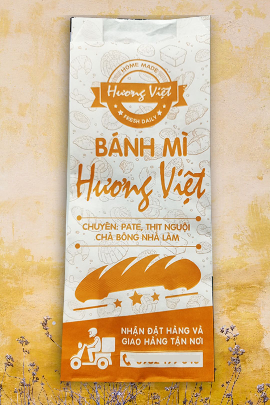 In 50000 túi đựng bánh mì tại Bình Định (mã tbm_9947) giấy Kraft mẫu mã đẹp